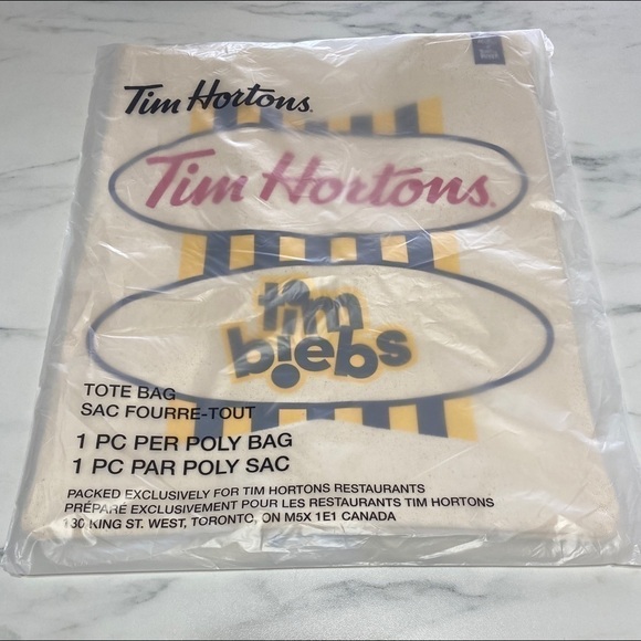 Tim Biebs Justin Bieber LIMITED EDITION Tim Hortons Collab Tote Bag - New in bag - Picture 2 of 6